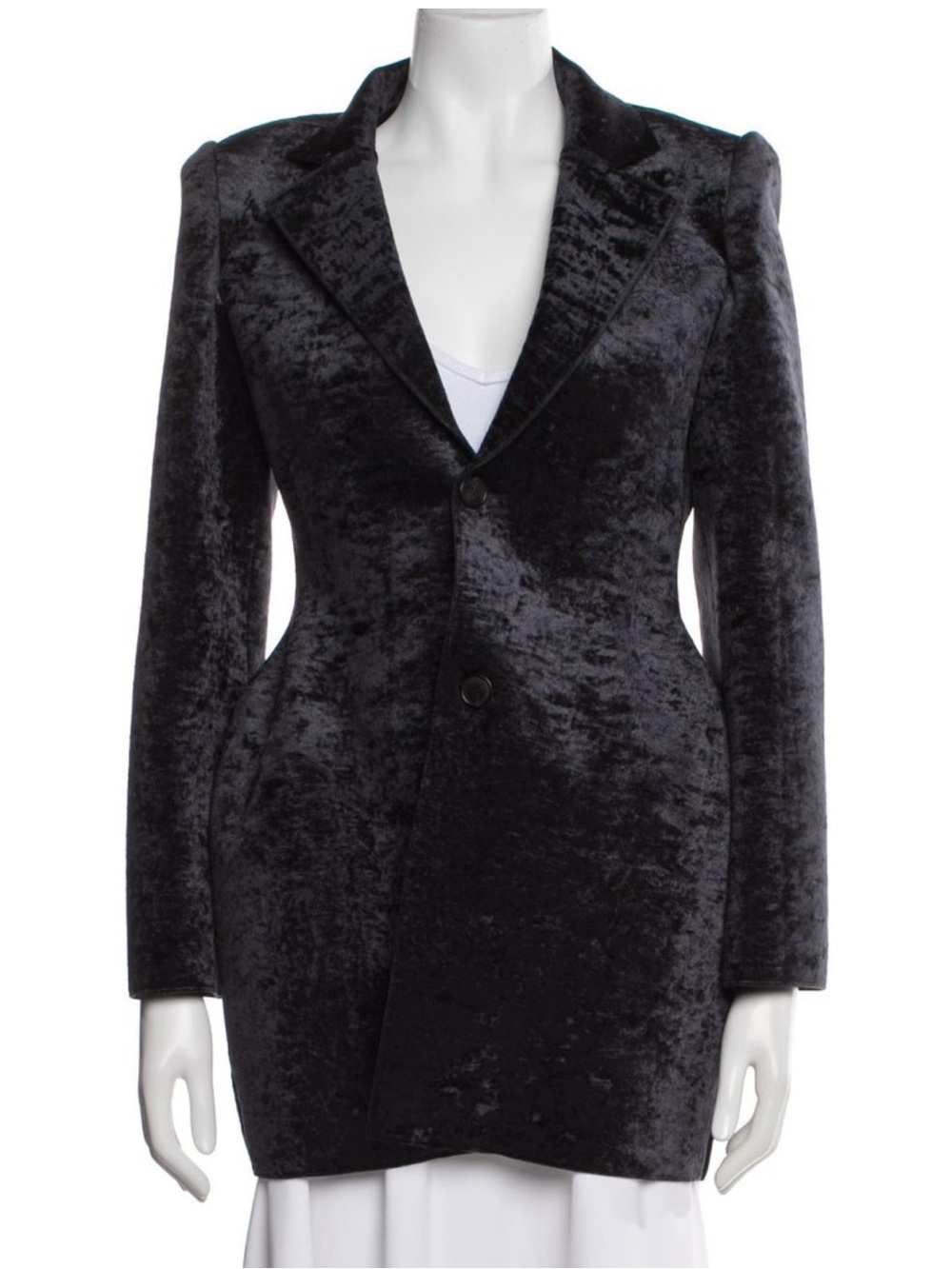 GORGEOUS Balenciaga Hourglass Crushed Velvet Blazer NWOT Size: S | US4, FR 36